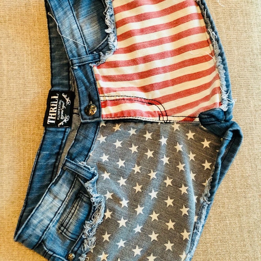 Patriotic Denim Shorts